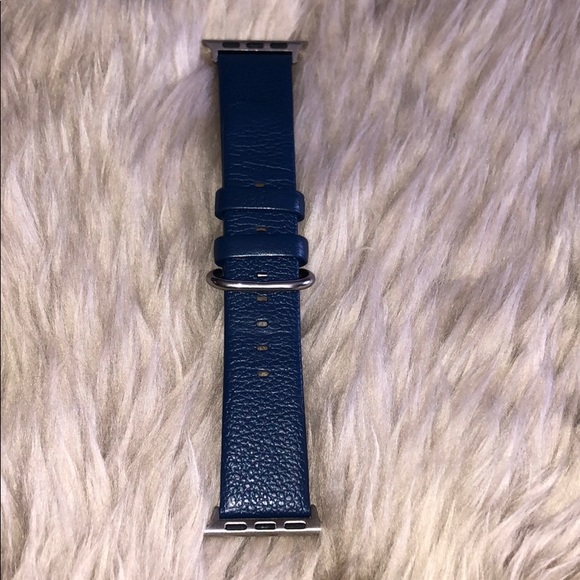 Apple Watch Blue Genuine Leather Band Strap - Picture 3 of 8